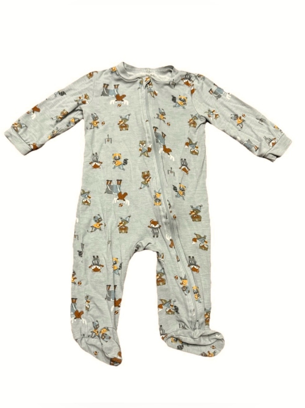 Milkberry Touchdown! Bamboo Footie Pajamas Baby Boy Size 3-6 months